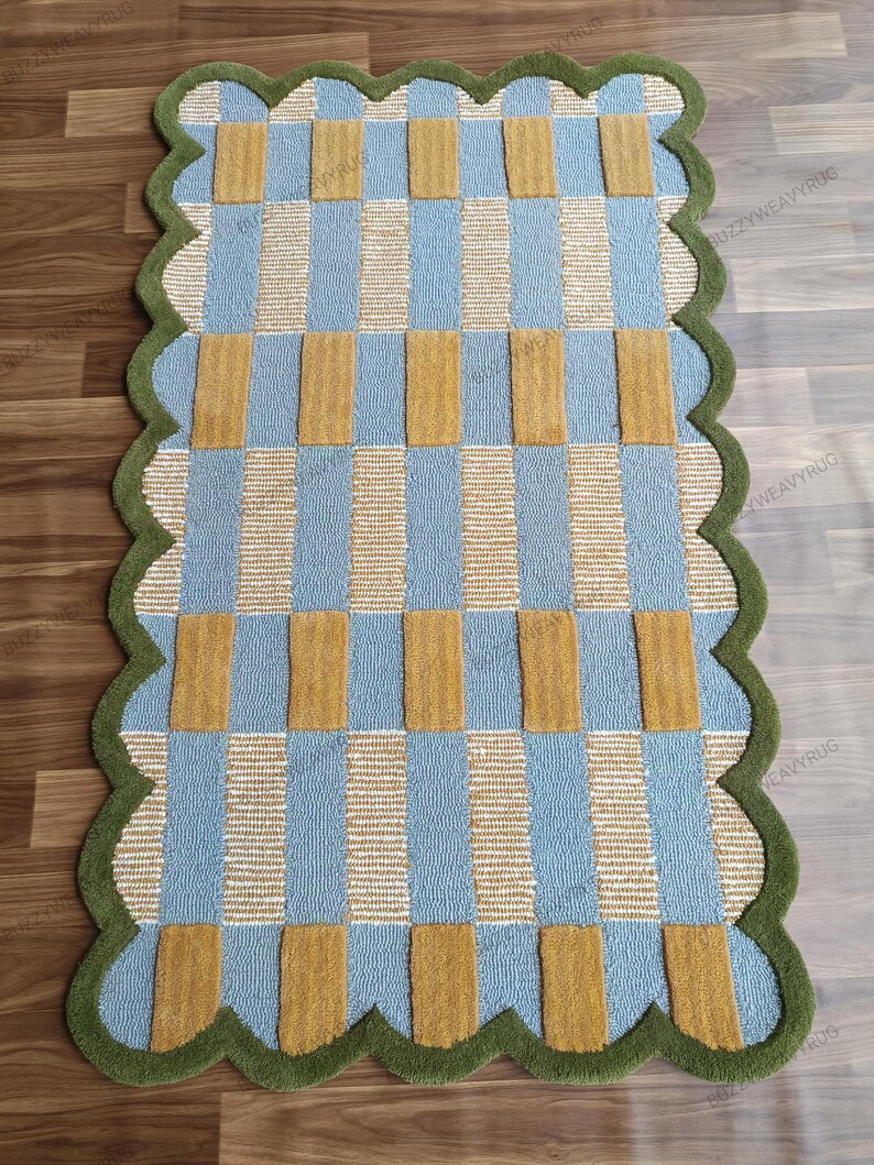 Matilda Goad Rug Hand Tufted Matilda Goad Plaid Throw Rug Custom Hand Tufted Wool ...