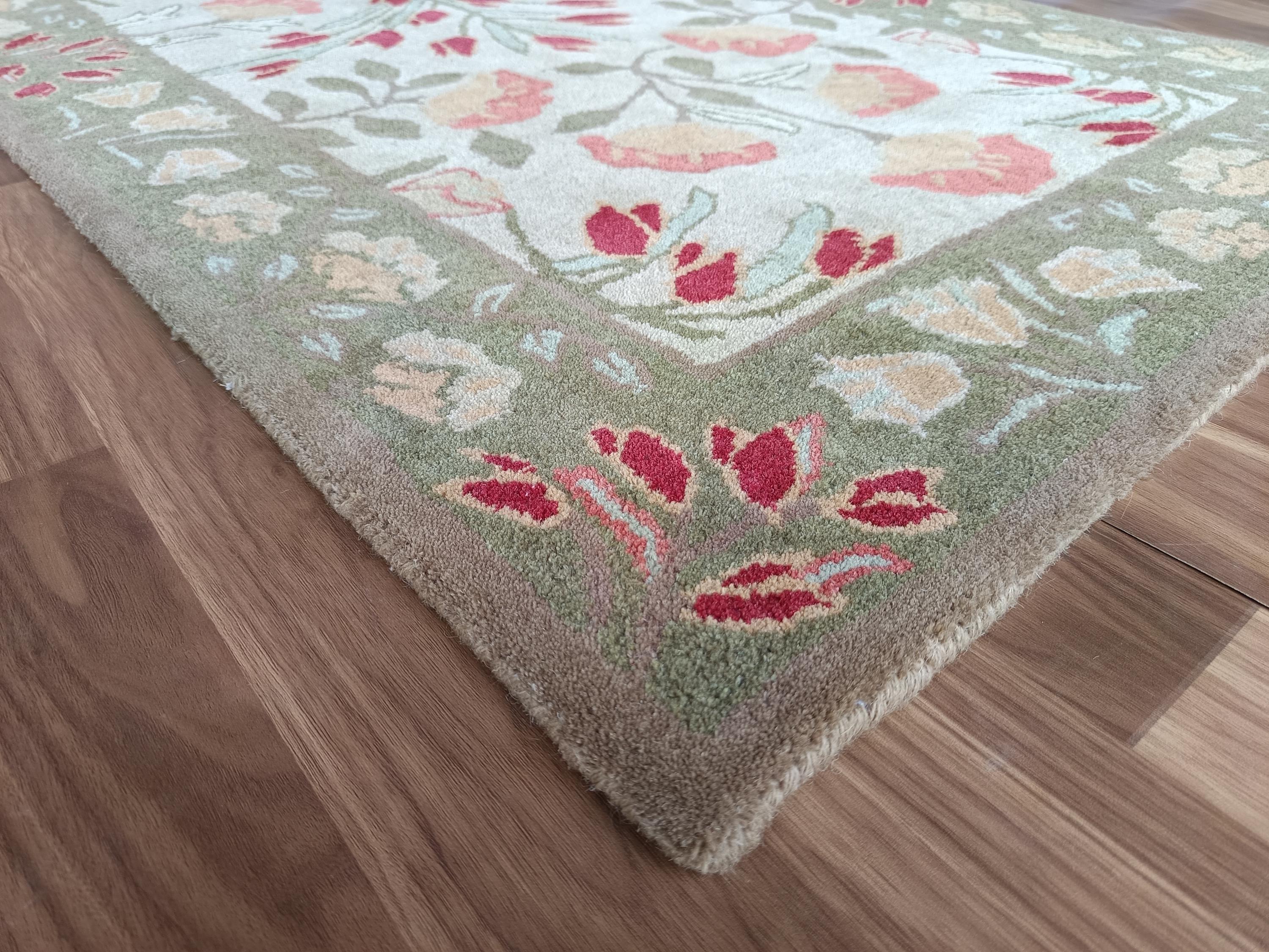 Adeline Rug PB Adeline Traditional Oriental Style Handmade Tufted 100% Woolen Area ...