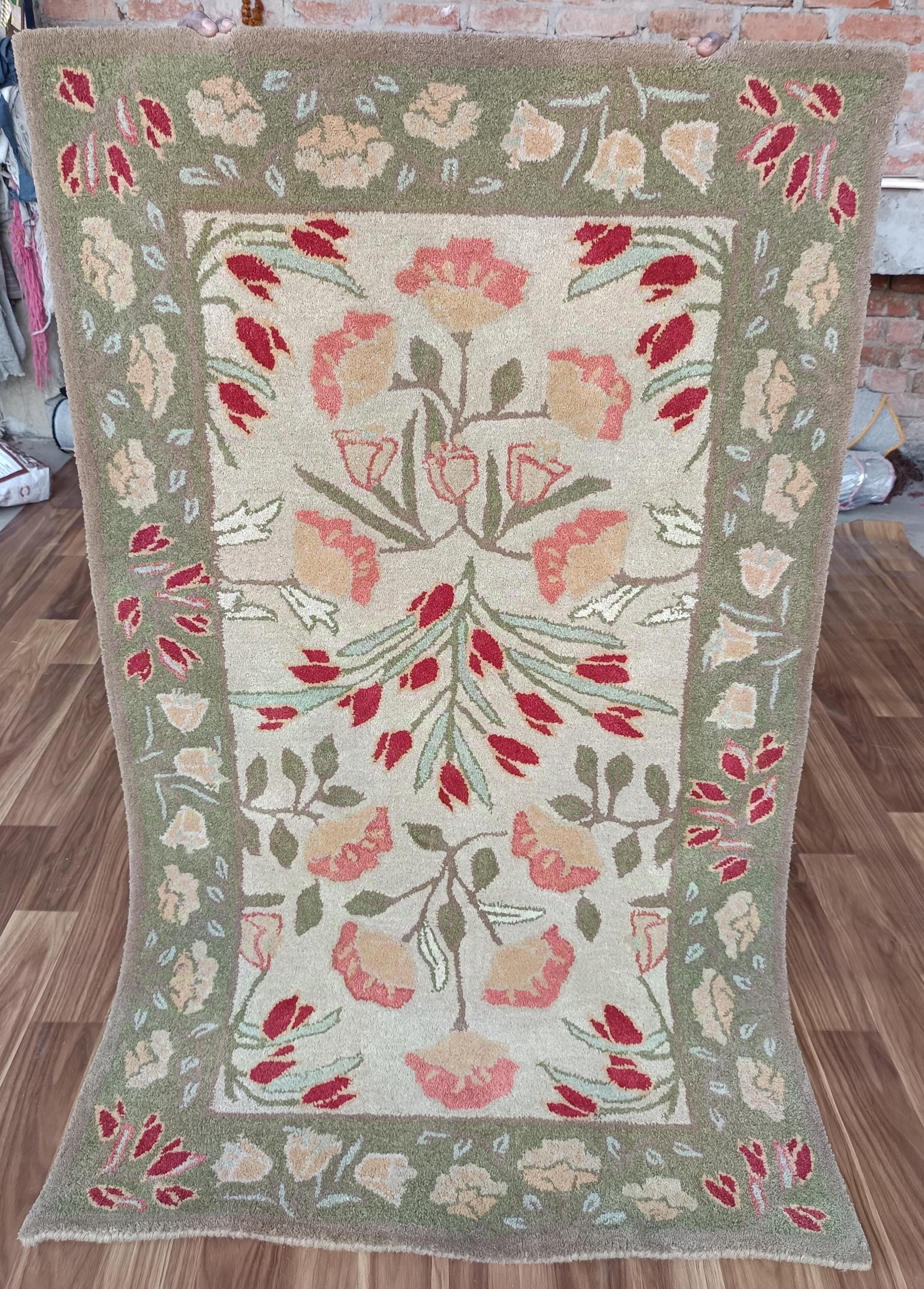 Adeline Rug PB Adeline Traditional Oriental Style Handmade Tufted 100% Woolen Area ...