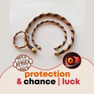 Bracelets: adulte et enfant Bague africain protection mauvaise œil et mauvais sort Rempli d'énergie positive Porte-bonheur et chance image 1