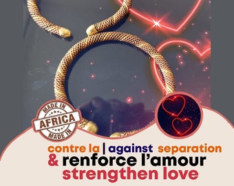 Bracelets africains Le verrou d'amour - Protection contre les rivaux et les rivales - Bracelets couple (Vendu par 2) : Oriigyn