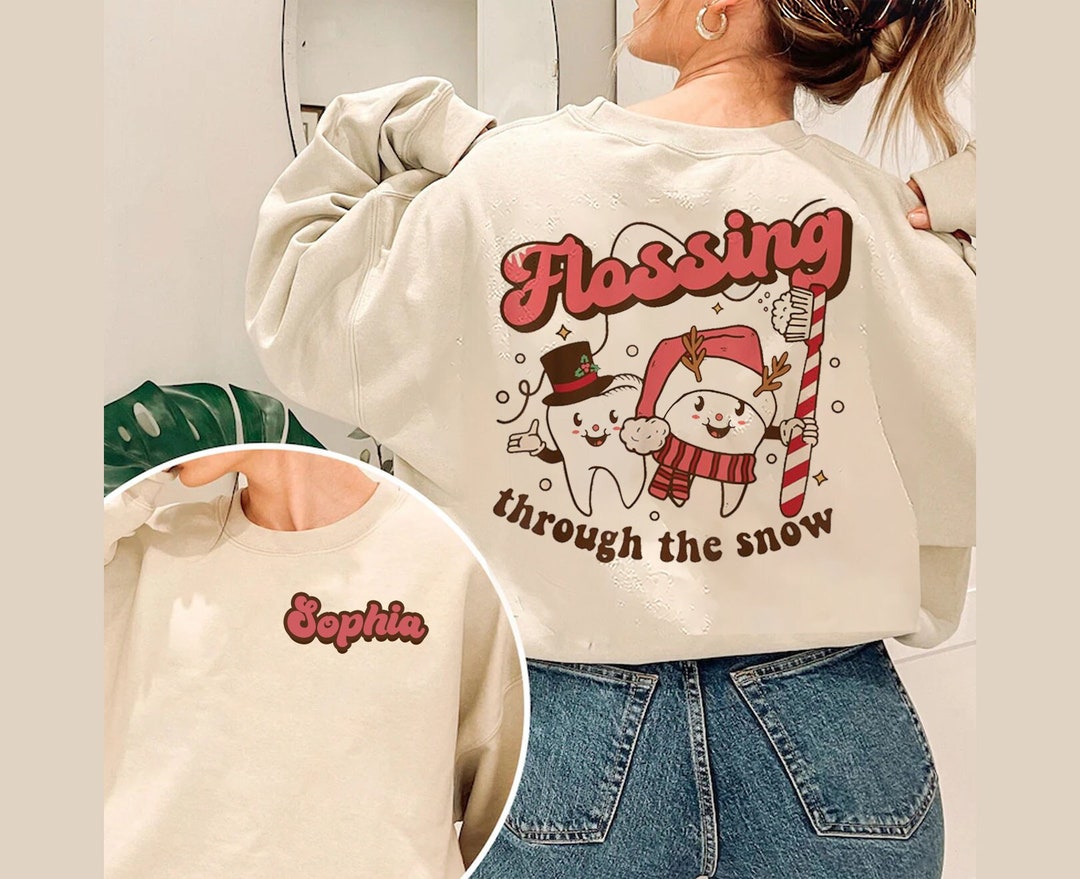 Dental Christmas Shirt Dentist Office Holiday 2SIDED Etsy