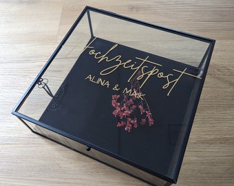Aufkleber Hochzeitspost mit Personalisierung - Mit einem selbstklebendem Schriftzug die Hochzeitsbox selbst gestalten!