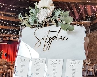 Schriftzug für den Tischplan Eurer Hochzeit- Verschiedene Varianten - Mit selbstklebenden Schriftzug einen Sitzplan gestalten