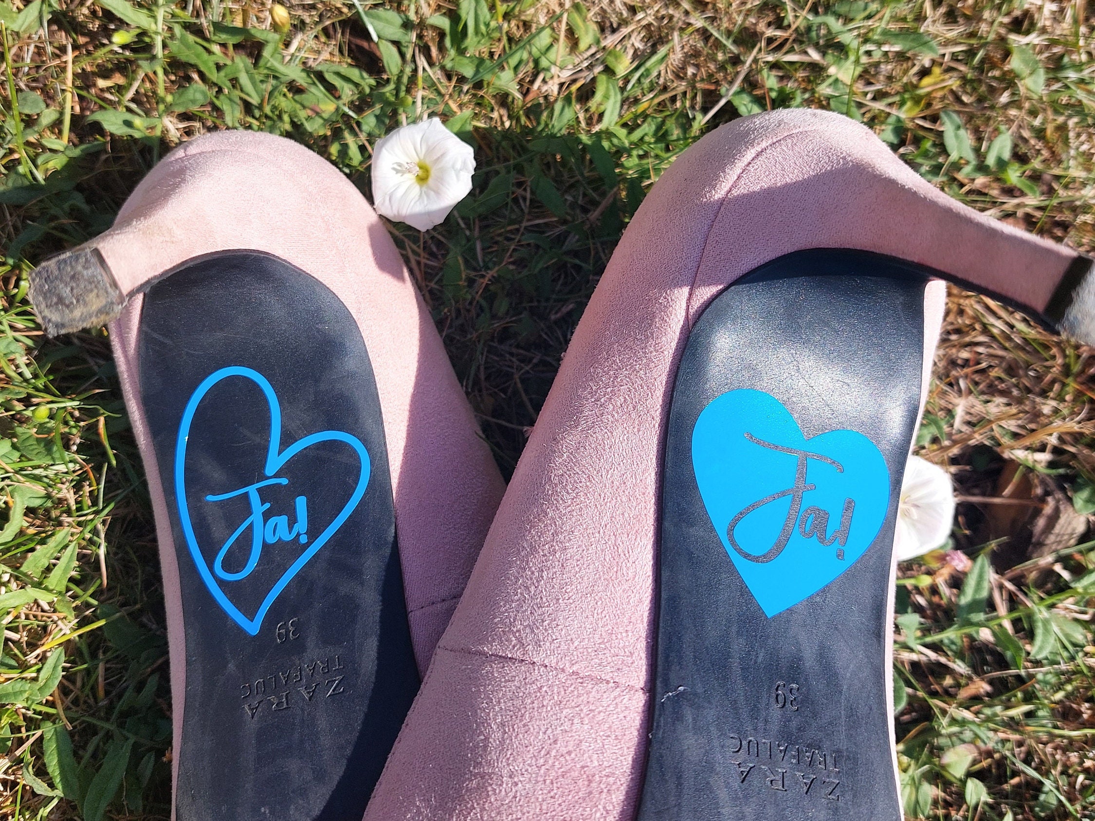 Schuhaufkleber Hochzeitsschuhe "Etwas blaues"