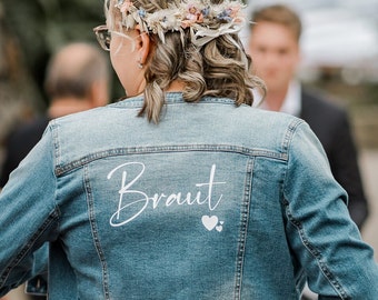 Bügelaufkleber für Deine Jeansjacke zur Hochzeit- Mit Bügelaufkleber Deine besondere Hochzeitsjacke gestalten