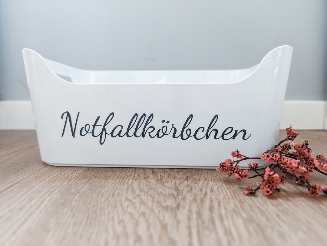 Aufkleber Notfallkörbchen Hochzeit Mit Selbstklebendem Schriftzug Den