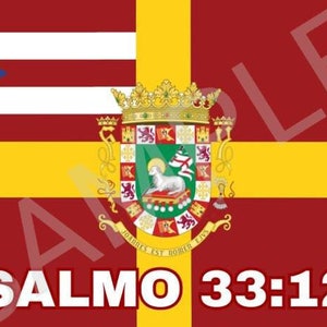 Bandera Naval de Puerto Rico (Rojigualda-Salmo 33;12-Campo)