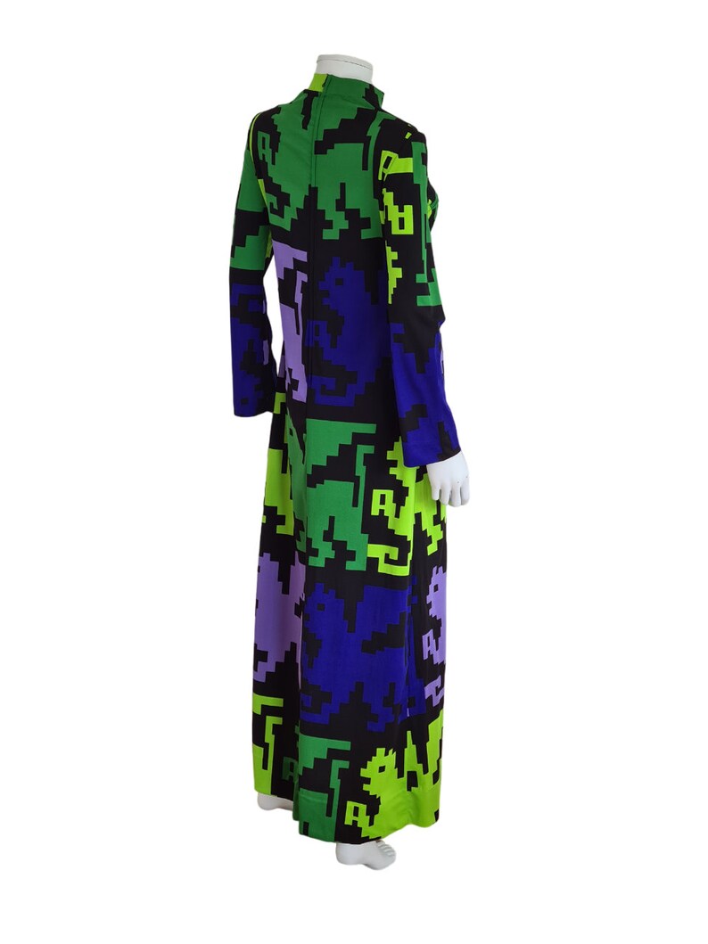 Robe Maxi Lanvin Printemps/été 1973 Par Jules-François Crahay - Taille 46 - Vintage