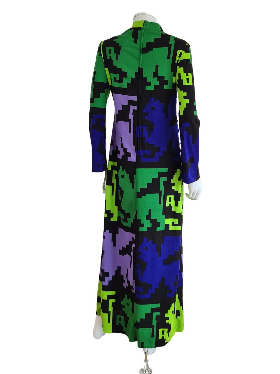 Spring 1974 Lanvin by Jules-Francois Crahay Silk & Cotton Runway Dress in Pink & Red