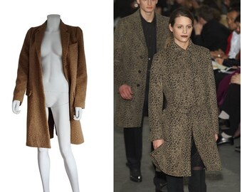 Helmut Lang A/W 2001 Leopard Pattern Luxury Alpaca Tailored