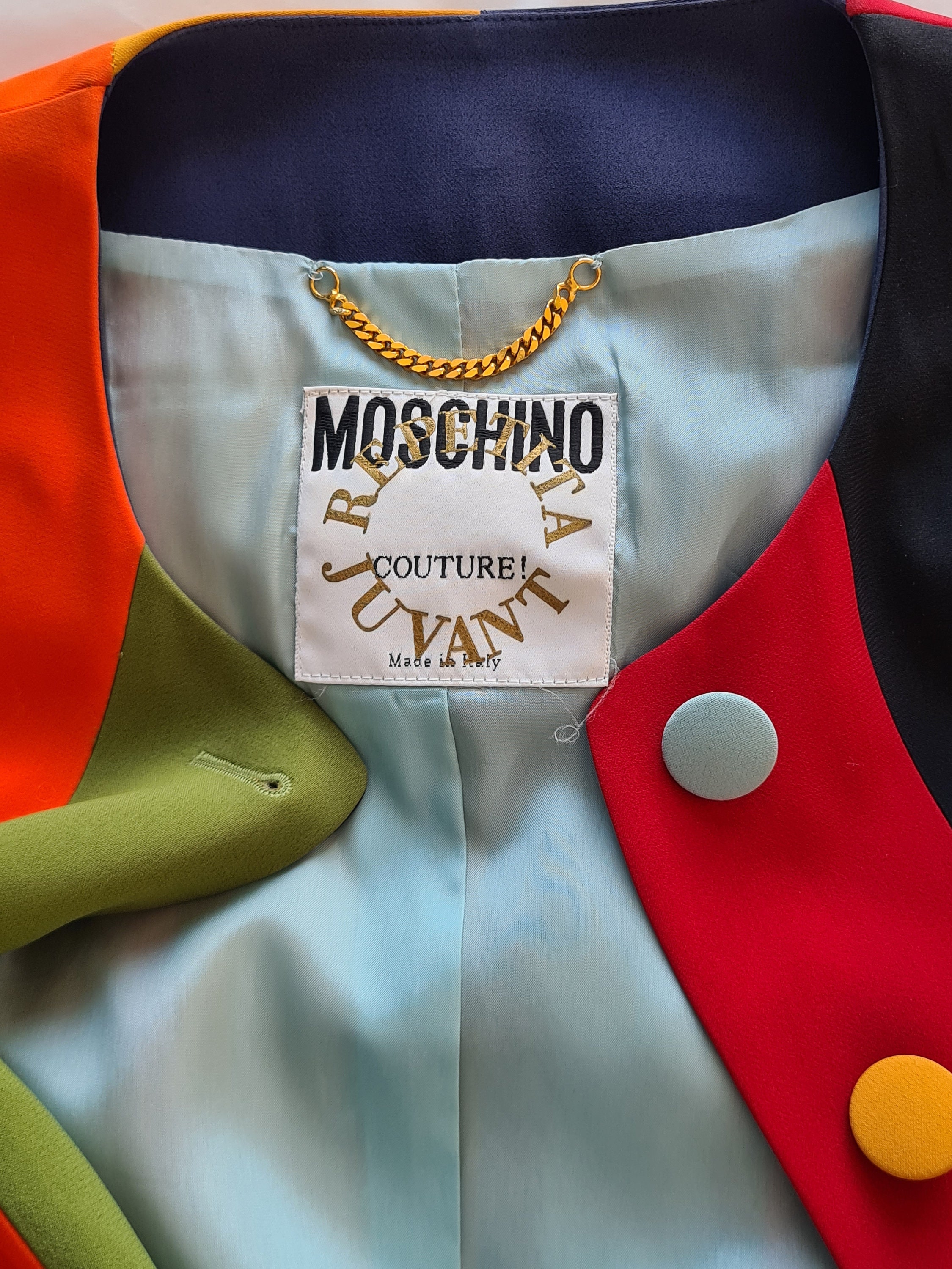 Moschino Couture S/S 1994 Rainbow Striped Colour Block Moschino Couture S/S 1994 Rainbow Striped Colour Block