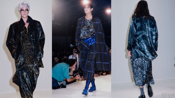 Yohji Yamamoto Important S/S 1985 Printed Asymmetrical Tunic