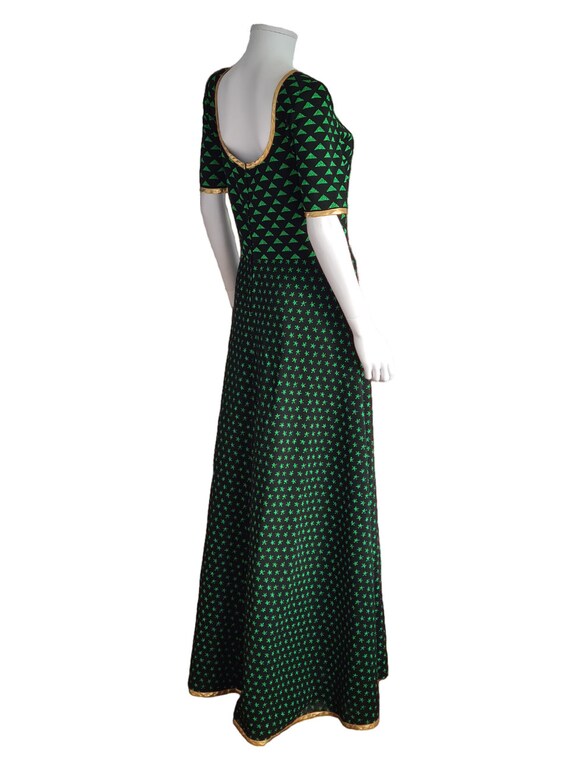 Buy Lanvin 1973 Glittering Floor Length Black and Emerald Green Evening  Dress - 70s Fashion Online in India - Etsy