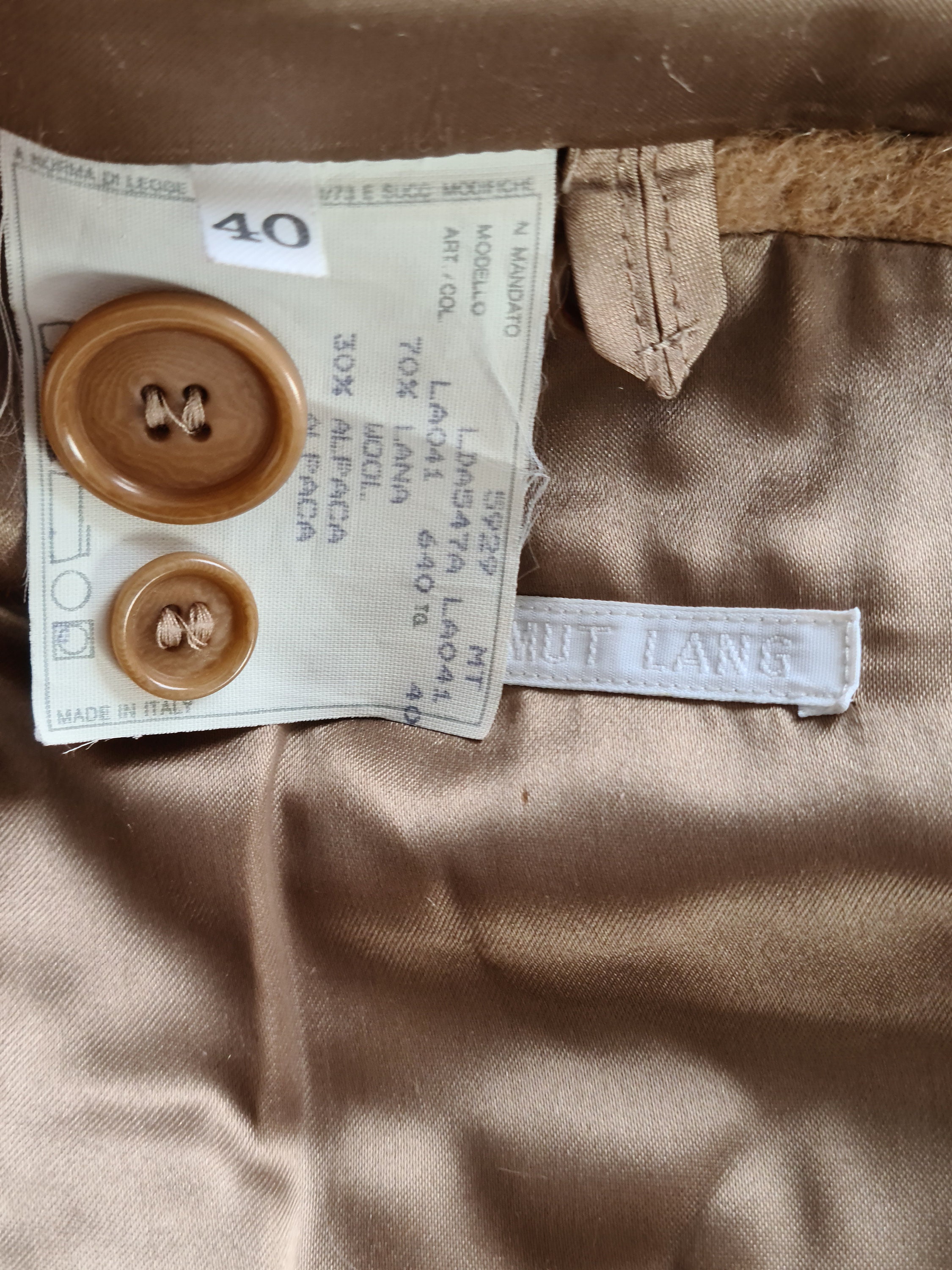 Helmut Lang A/W 2001 Leopard Pattern Luxury Alpaca Tailored Coat