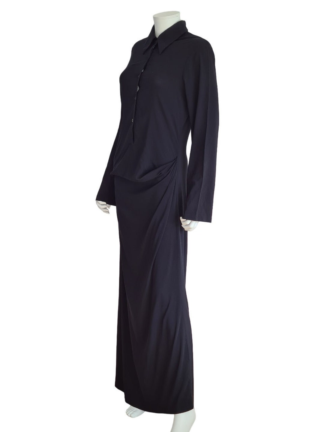 Ann Demeulemeester 1992-1997 Monastic Black Floor Length Dress - Etsy