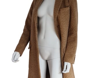 Helmut Lang A/W 2001 Leopard Pattern Luxury Alpaca Tailored