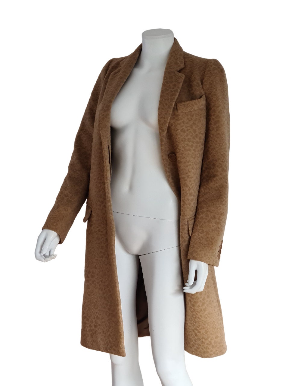 Helmut Lang A/W 2001 Leopard Pattern Luxury Alpaca Tailored