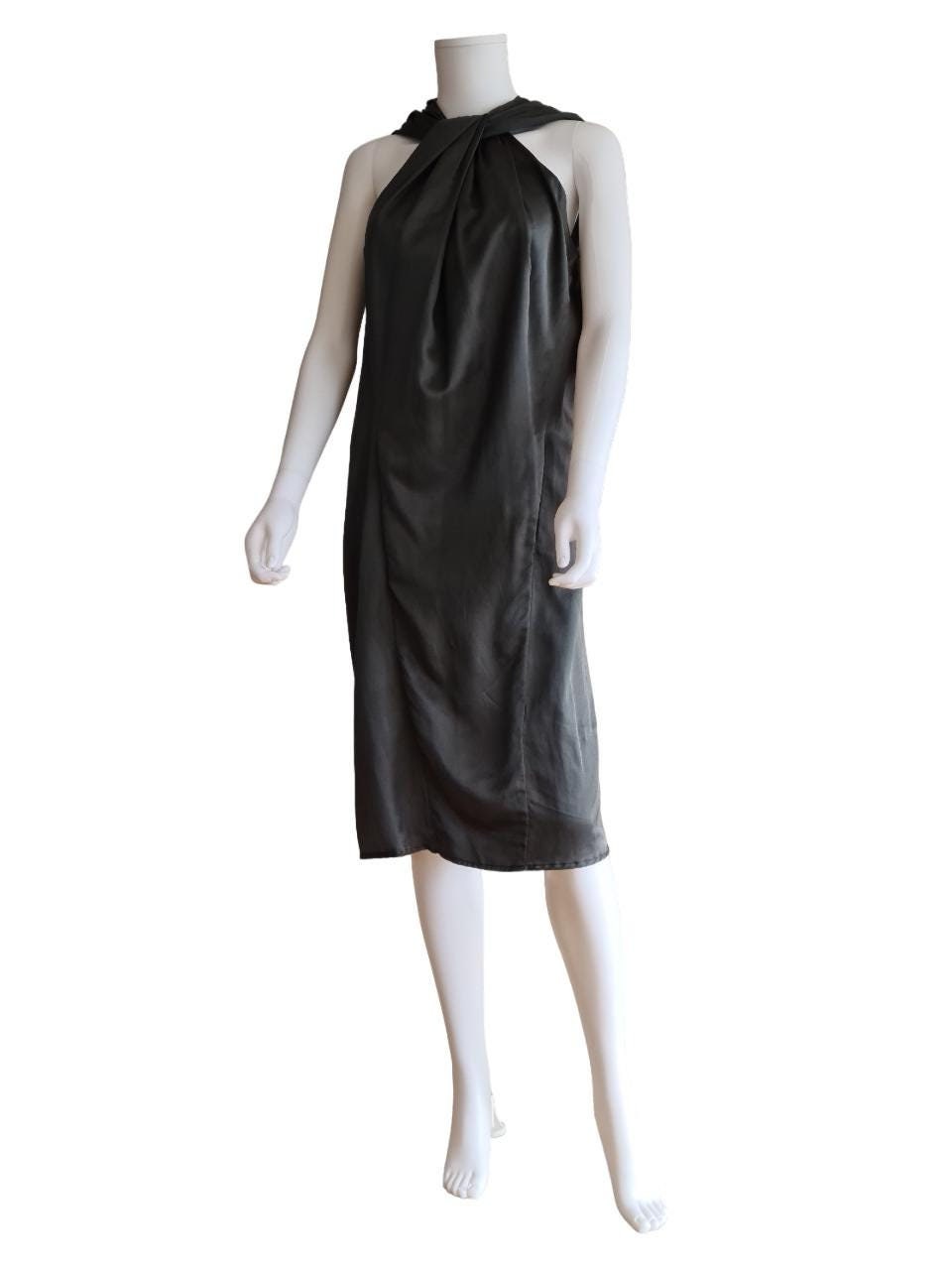 Haider Ackermann S/S 2010 Draped Mid-length Dress in Smoky