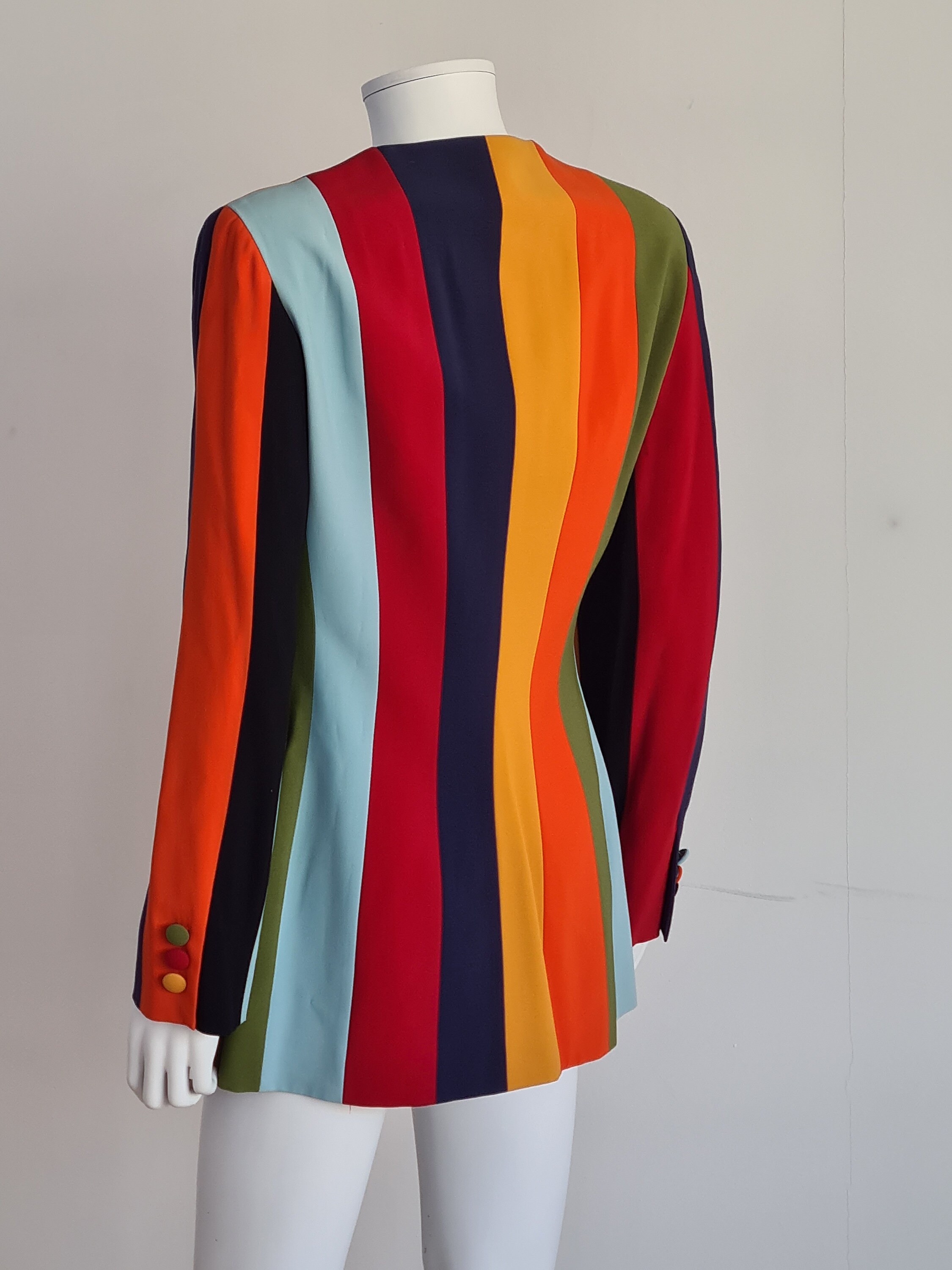 Moschino Couture S/S 1994 Rainbow Striped Colour Block Moschino Couture S/S 1994 Rainbow Striped Colour Block