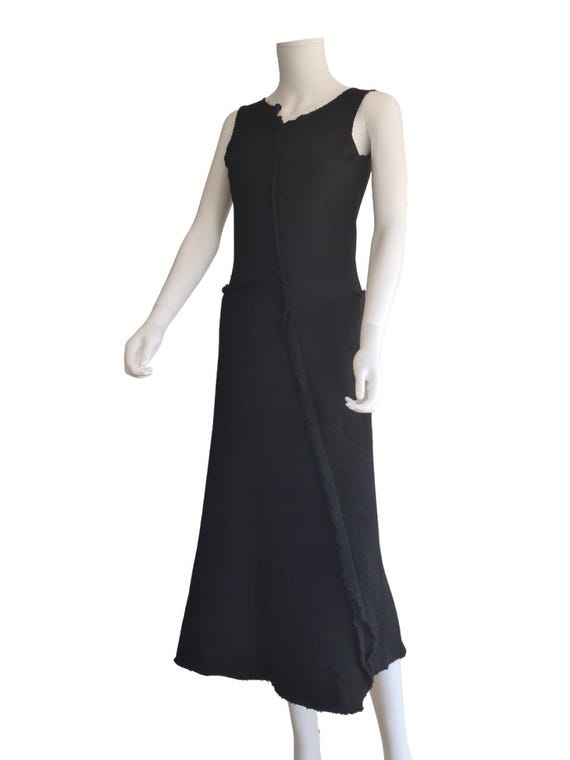 【美品】COMME des GARCONS 2002A/W size:L Comme Des Garçons A/W 2002 Deconstructed Asymmetrical Black Wool