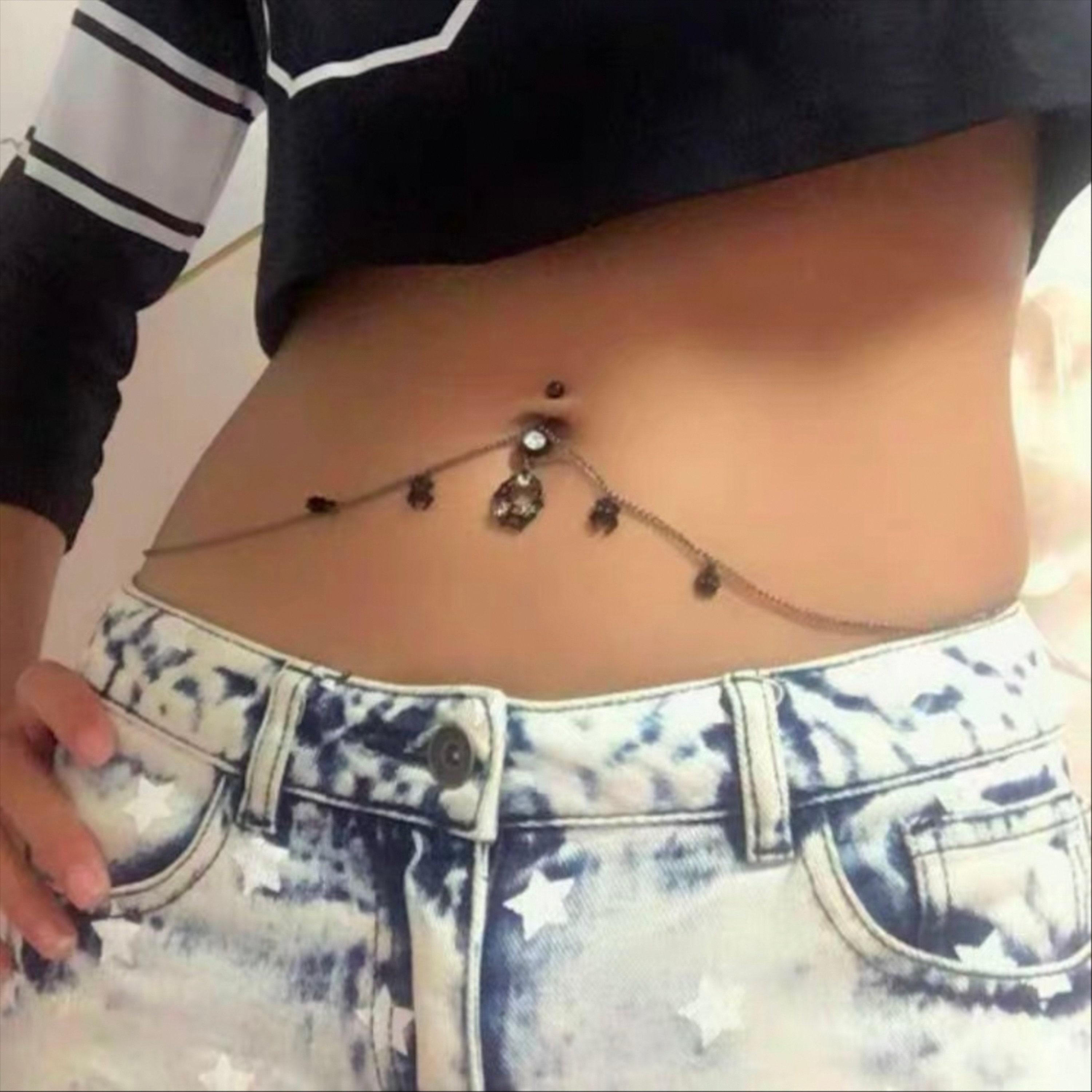 Tattoo Belly Chain - Etsy Tattoo Belly Chain - Etsy