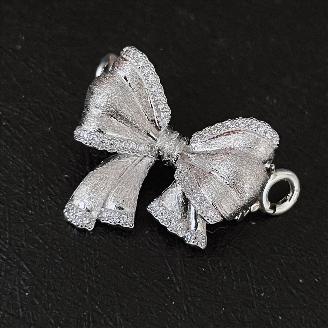 Bow Tie Necklace Bow Tie Pendant Bow Tie Brooch Silver Bow Etsy