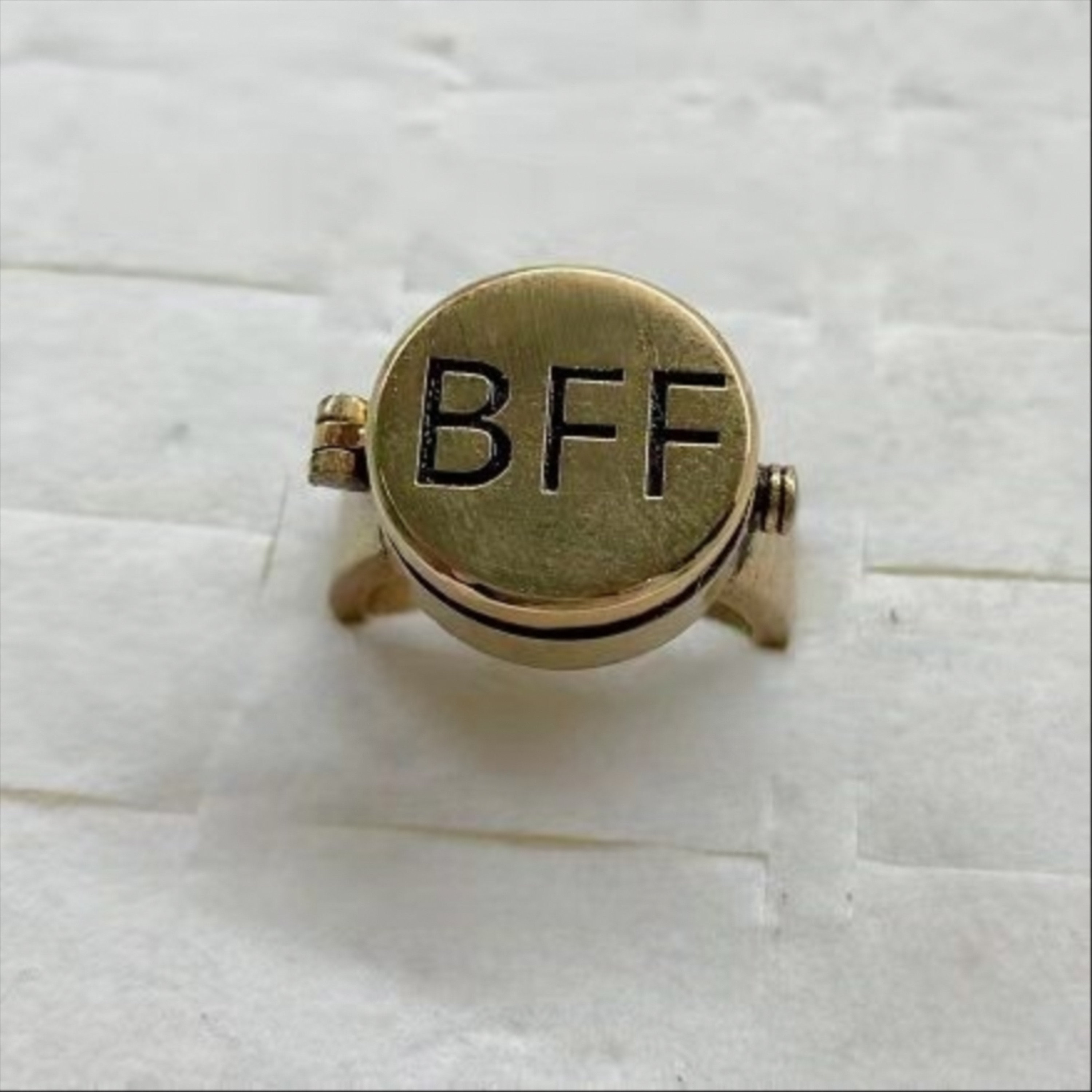 BFF Ringsspongebob Figure Ring Friendship Ring Best Friend Etsy