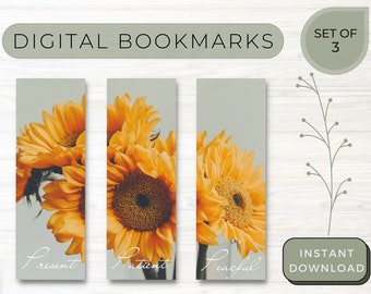 Bookmark Set, Digital Downloadable Bookmarks, Printable Downloads, Instant Download, Book accessories