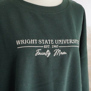 Custom University Est Embroidered Sweatshirt, Customized College Shirt, Graduation Gift, Personalized College Programe