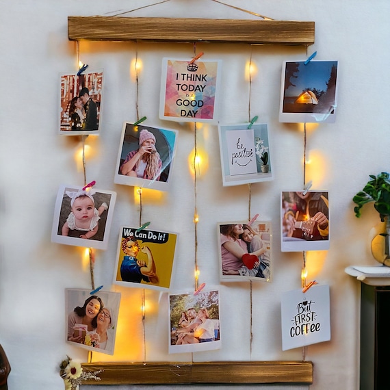 Cadre personnalisé Famille avec photo et éclairage à LED !