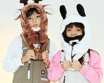 Kids Moving Ears Ski Mask Hood Balaclava, Scarf Mask, Hooded Scarf, Halloween/ Christmas / Birthday Gift/Gifts For Family/ Friend/ Myself