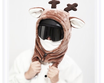 Beweglicher Weihnachtselch-Ohren Ski / Snowbroad-Masken-Balaclava, Winter-Outdoor-Hüte für Skateboard / Klettern / Reiten / Motorradhelme