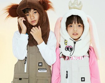 Kids Skiing Mask Hood Balaclava, Scarf Mask, Hooded Scarf, Linen Hoodie, Valentine's Day/ Birthday Gift/Gifts For Family/ Friend/ Myself