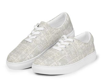 Newspaper Magazine Printed Lace-Up Canvas Shoes Men's, All over Print Low Top Sneakers, Men’s Fashion Comfortable Shoes, Streetwear Shoes