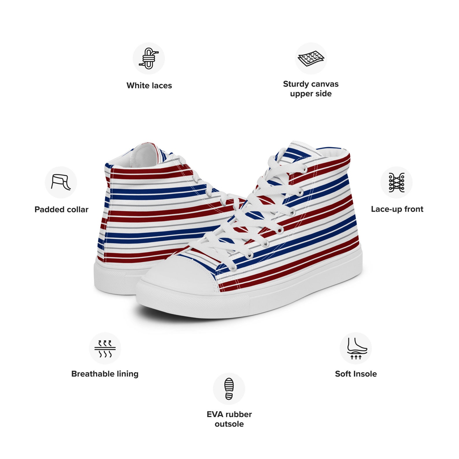 Usa Patriot Pattern Print Sneaker Shoes For Men Women