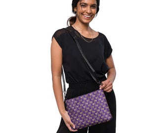 Egypt Eye Of Horus Printed Crossbody Bag, Egyptian Women All over Print Small Travel Bag, Essentials Bag, Makeup Zipper Bag, Egypt Gifts