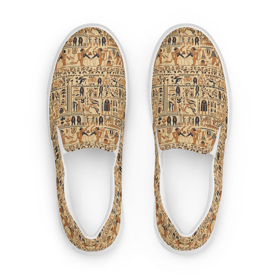 Hieroglyphics Pattern Black Sneakers for Women and Men main image 1