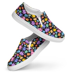 Elephants Animal Printed Canvas Shoes Women, Summer Beach Slip-On Shoes, Comfortable Ladies Canvas Sneakers, Elephant Lover Gifts for Her