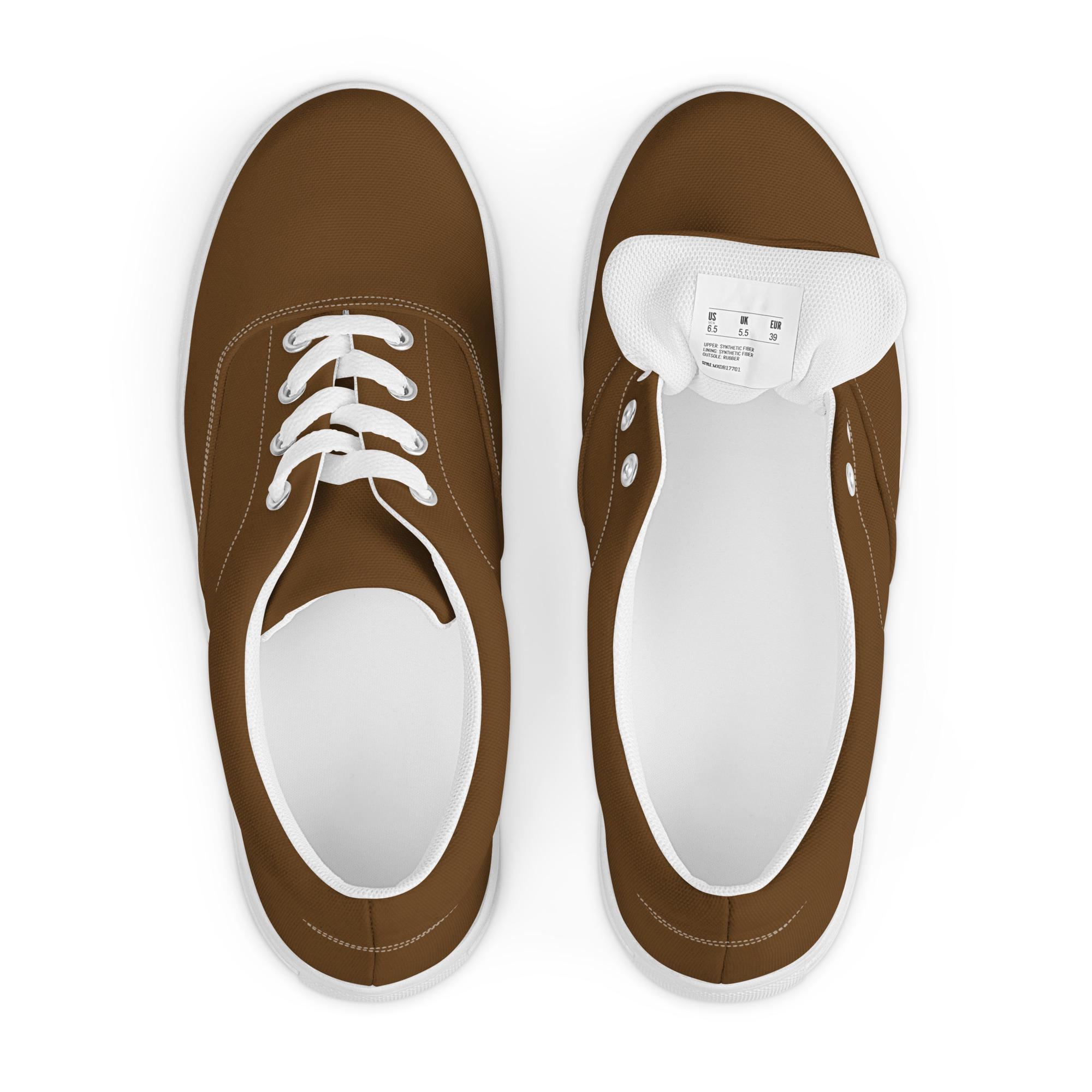 ?Men\'s Brown Canvas Slip-On Comfortable Low Top Lightweight Fashion shoes Dark Brown Canvas Slip-on Shoes for Women, Fashionable Brown  main image 3
