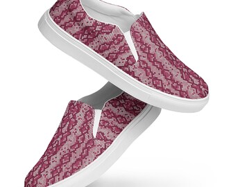 Snake Skin Print Canvas Slip-On Shoes: Reptile Lover Gift