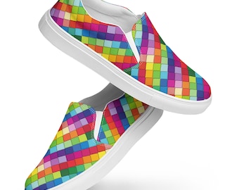 Pixel Mosaic Shoes (W) → Pride / Custom Pride Shoes / Pride  display picture 1