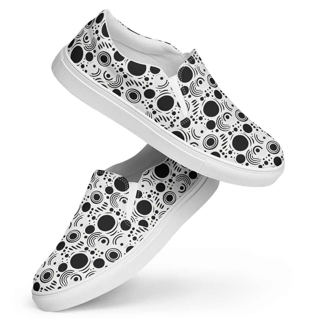 Green Sage Polka Dot Canvas Shoes