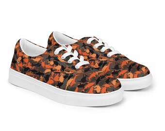 Shark Camo Canvas Shoes For Men, Low-Top Camouflage Canvas Sneaker Shoes, Comfortable Aesthetic Summer Shoes, Nautical Shoes, Gifts for Him