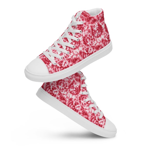 Spiral Hippie Tie Dye Men's High Top Shoes