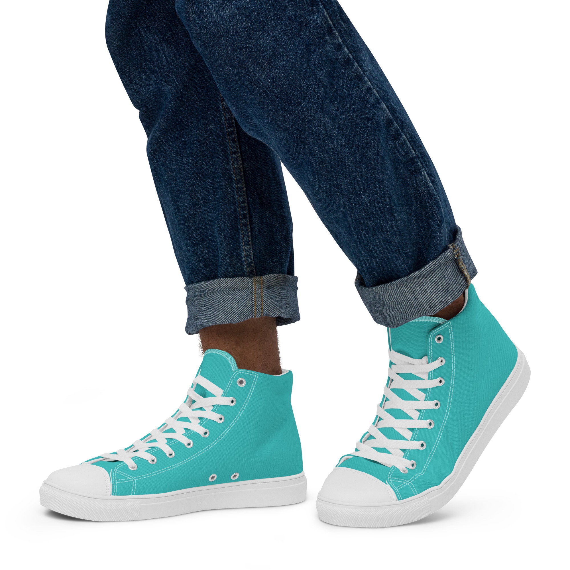 Tronus Men\'s Aqua Blue High Tops Sneakers Teal Size: 11 Today…..Unds. 2024 Converse Chuck Taylor All-Star High  main image 4