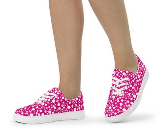Music Notes Printed Women Sneakers Shoes, Music Lover Gift, Fashion Concert Canvas Lace-Up Shoes, Music Theme Gifts