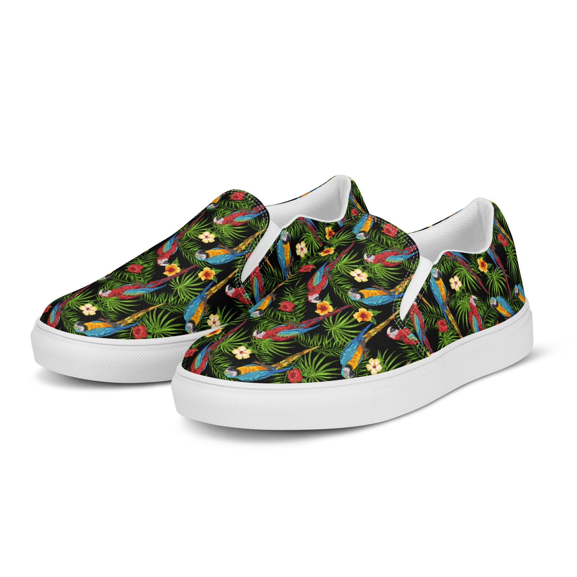 Mulo For Hentsch Man Tropical Printed Canvas Slip On Shoe Size US 7 mens-slip-on-canvas-shoes-  main image 3