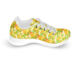 Mangos Fruit Printed Kids Sneakers, Boys Girls Trendy Fashion Shoes, Lightweight Casual Kids Outdoor Comfy Shoes, 14-26 Day Delivery
