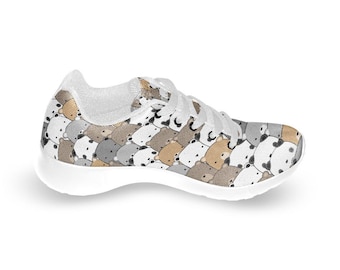 Bears Animal Printed Kids Sneakers, Sporty Shoes, Kids Sneakers for Everyday Wear, Running Playground Shoes, 14-26 Day Delivery